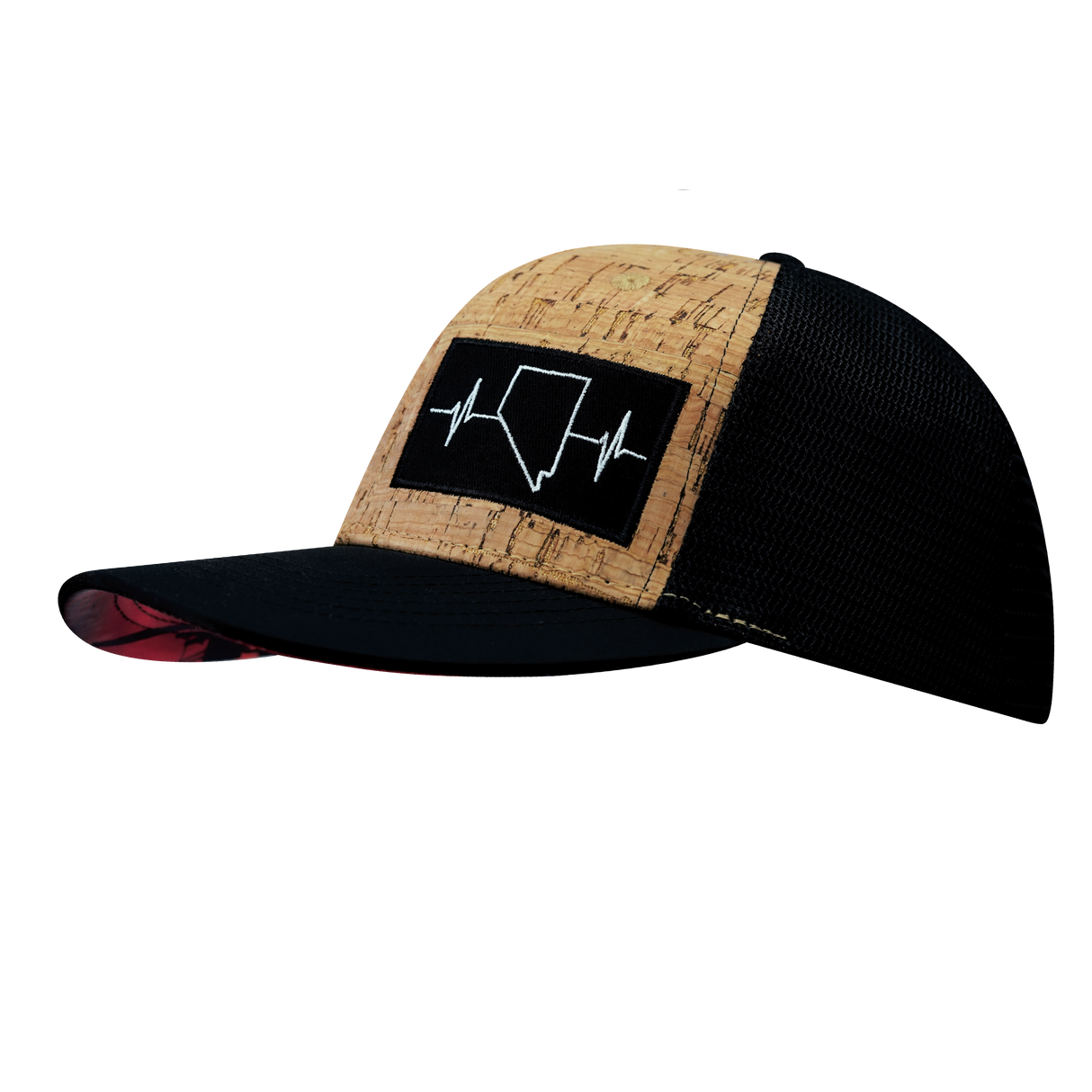 Nevada - 6 Panel - Cork - Black - Trucker Mesh (Unisex)