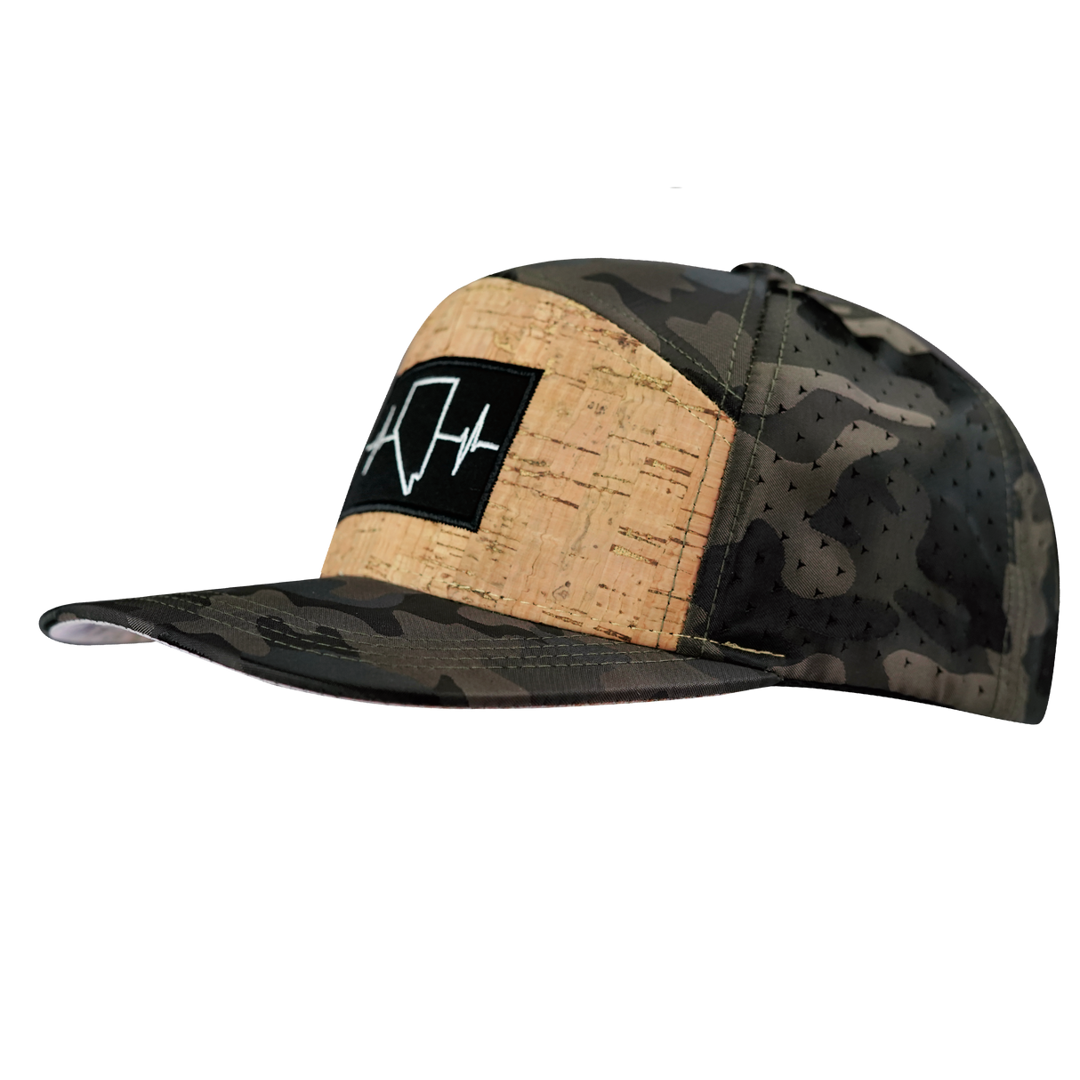 Nevada - 7 Panel - Cork - Tan Camo - Laser Mesh (Unisex)