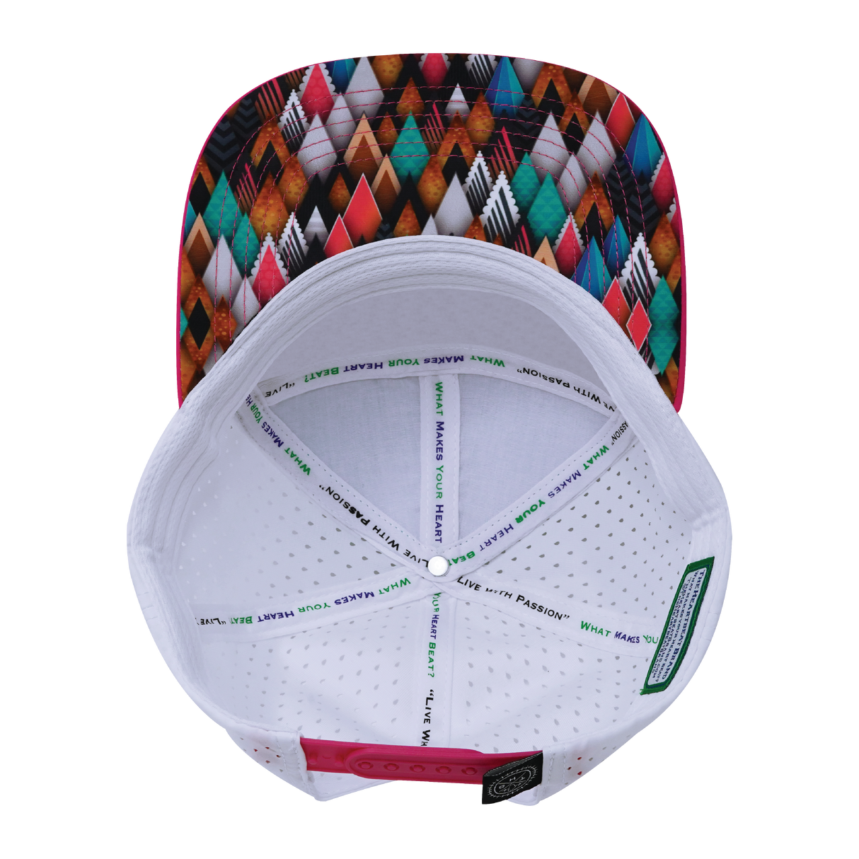 **YOUTH** THB - 7 Panel - Neon Peaks - Neon Pink / Neon Green Blue / White - Laser Mesh (Unisex)