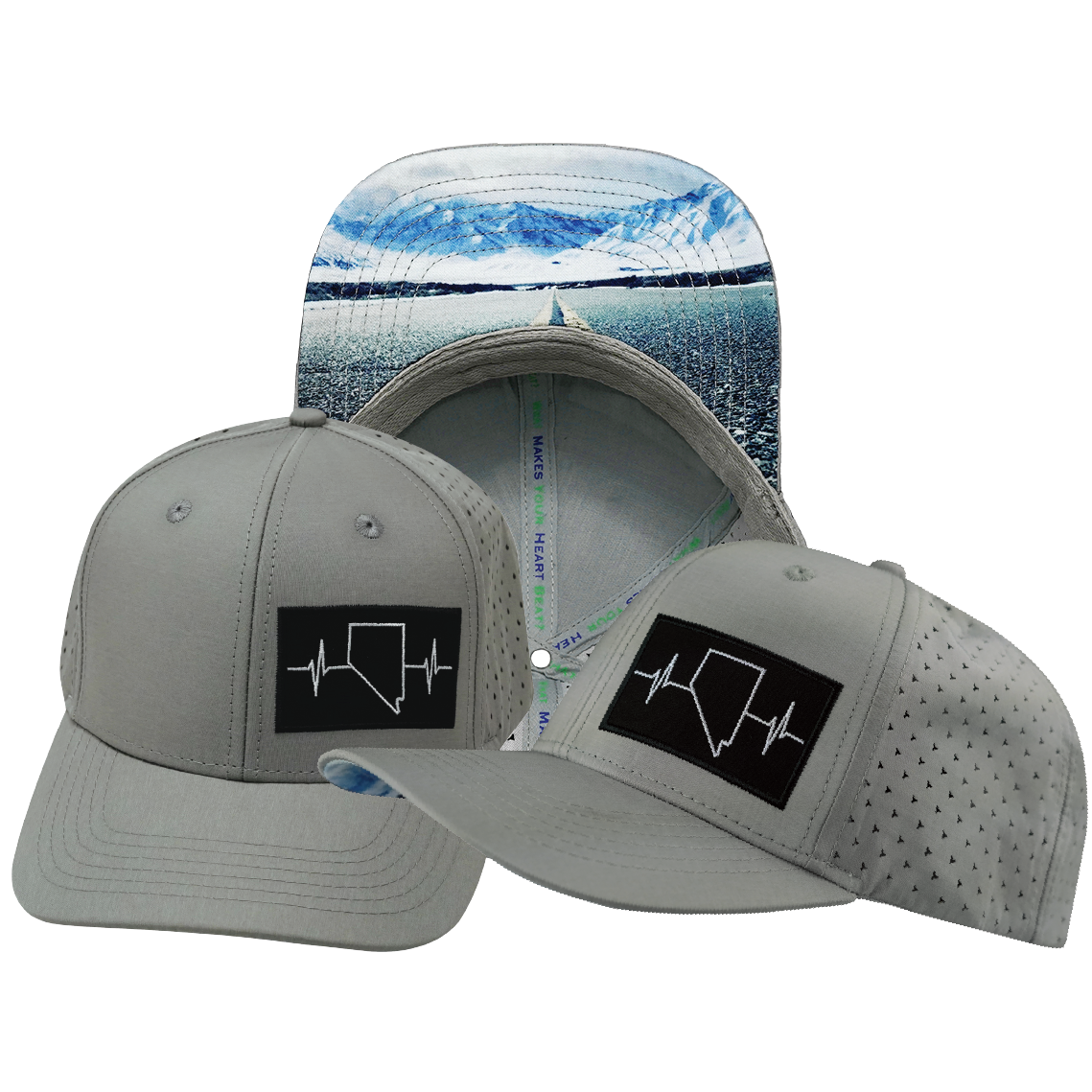 Nevada - 6 Panel - Gray - Laser Mesh (Unisex)