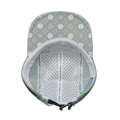 Pickleball - 5 Panel - Sporty - Unstructured - Sage / Cream / White - Laser Mesh (Unisex)