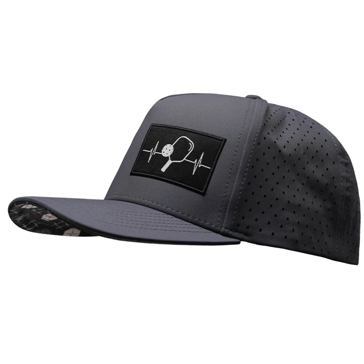 Pickleball - 5 Panel - Structured - Charcoal Gray - Laser Mesh (Unisex)