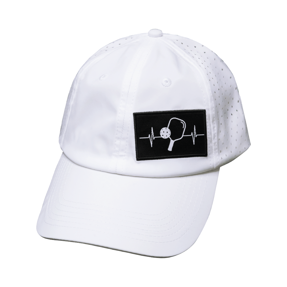 Pickleball - 6 Panel - Unstructured - Relaxed Fit - White - Laser Mesh (Unisex)