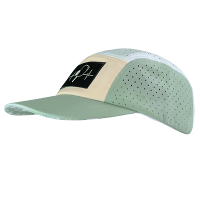 Pickleball - 5 Panel - Sporty - Unstructured - Sage / Cream / White - Laser Mesh (Unisex)