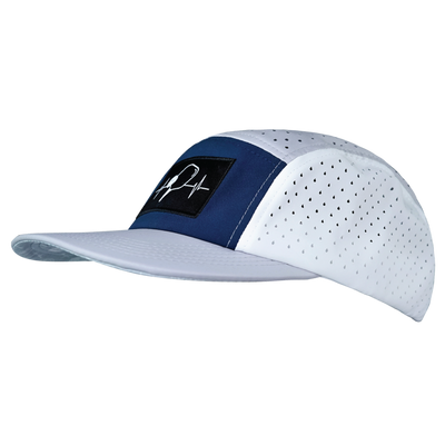 Pickleball - 5 Panel - Sporty - Unstructured - Gray / Navy / White - Laser Mesh (Unisex)