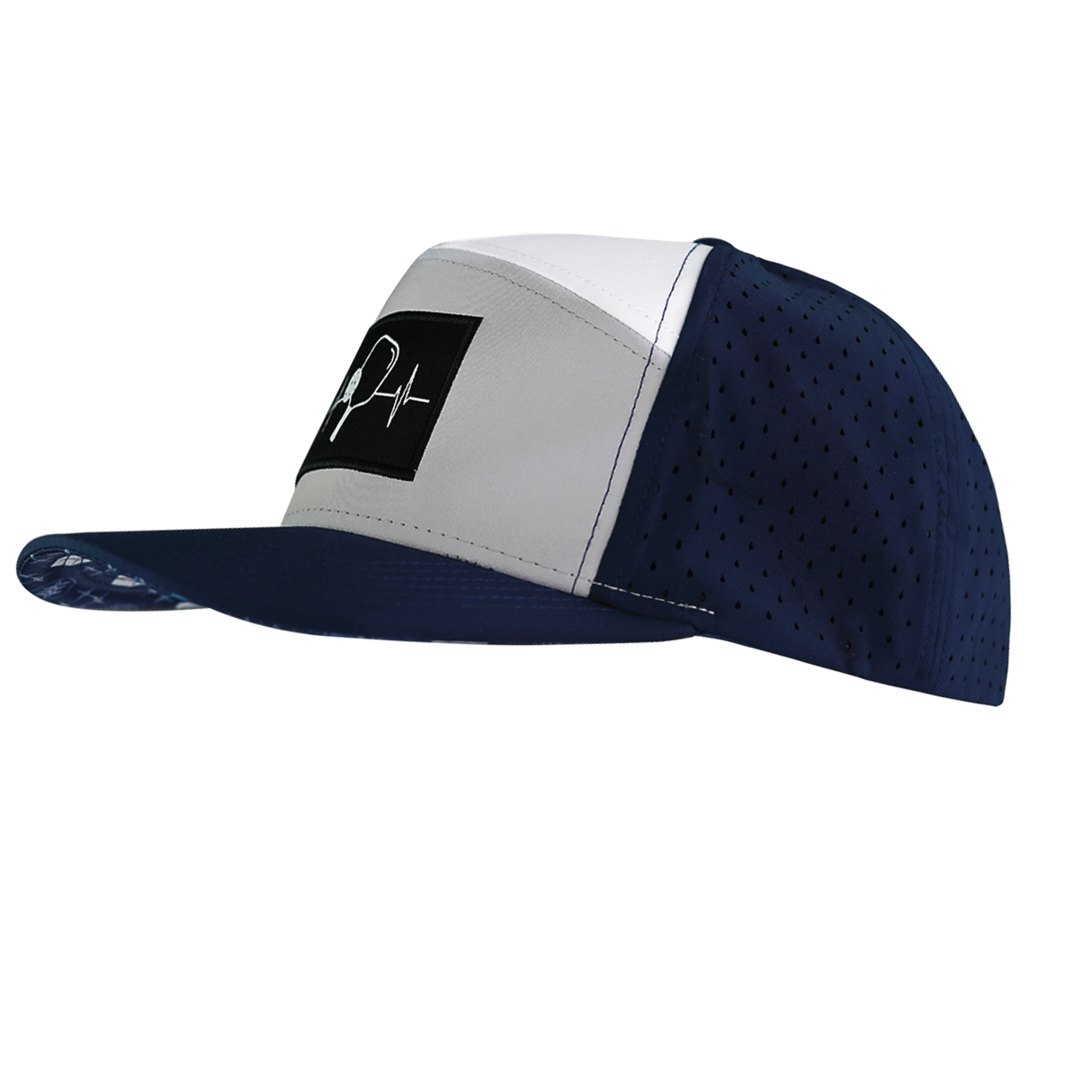 Pickleball - 7 Panel - Navy / Gray / White - Laser Mesh (Unisex)