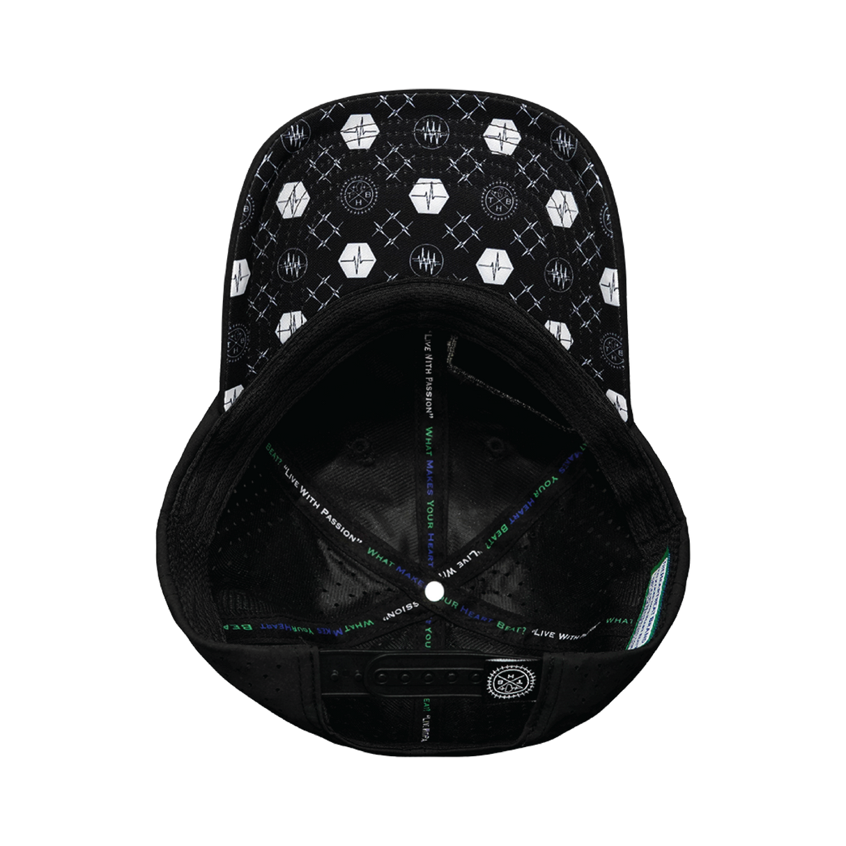 Pickleball - 6 Panel - Unstructured - Relaxed Fit - Black - Laser Mesh (Unisex)