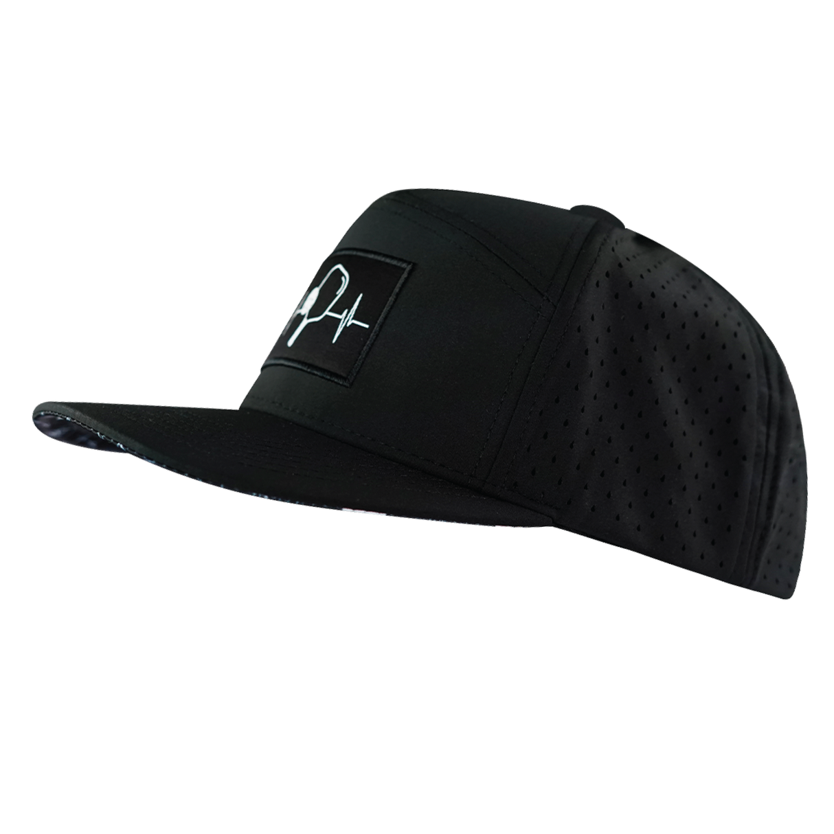 Pickleball - 7 Panel - Black - Laser Mesh (Unisex)