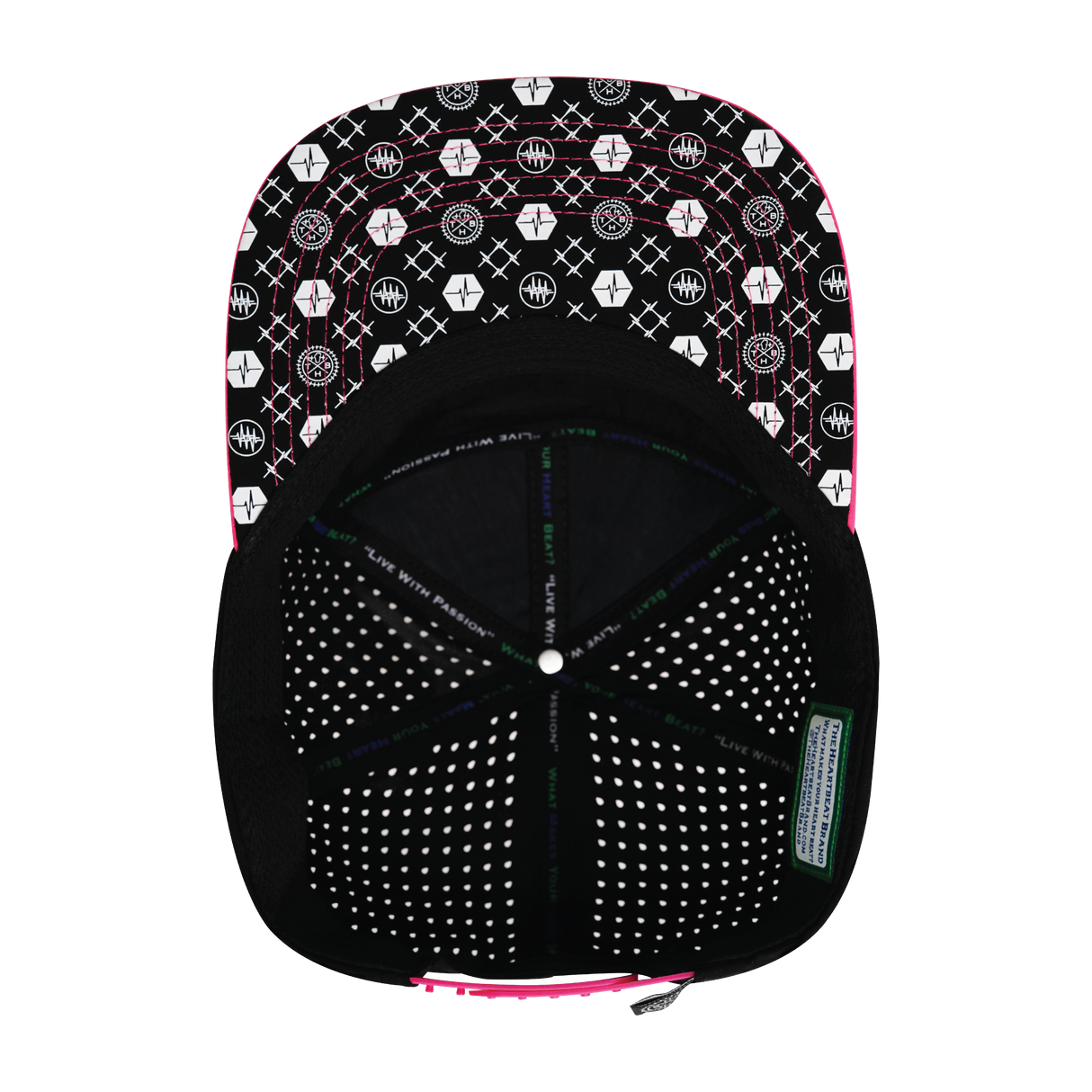 Pickleball - 7 Panel - Neon Pink / White / Neon Blue Green / Black - Laser Mesh (Unisex)