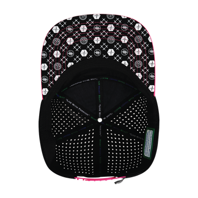 Pickleball - 7 Panel - Neon Pink / White / Neon Blue Green / Black - Laser Mesh (Unisex)