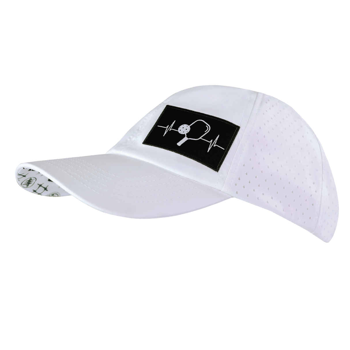 Pickleball - 6 Panel - Unstructured - Relaxed Fit - White - Laser Mesh (Unisex)