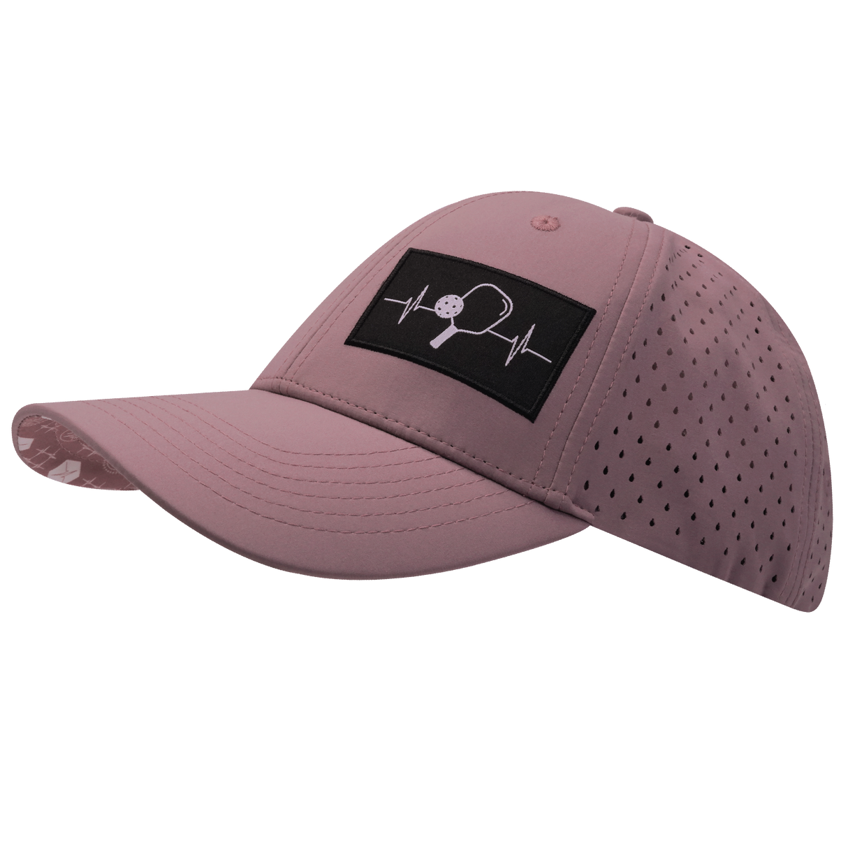 Pickleball - 6 Panel - Shallow Fit - Pony Tail - Dusty Pink - Laser Mesh (Unisex)