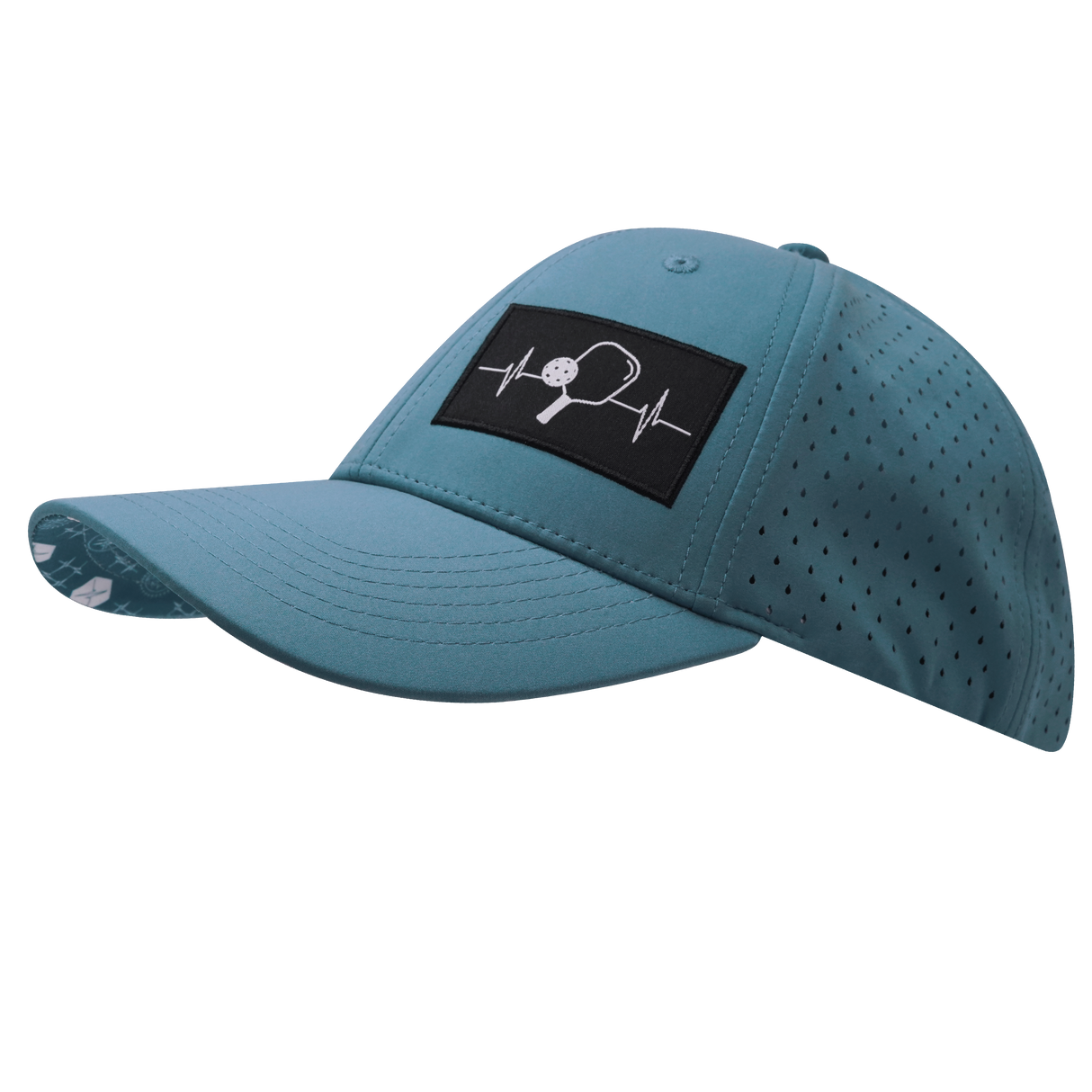 Pickleball - 6 Panel - Shallow Fit - Pony Tail - Light Blue - Laser Mesh (Unisex)