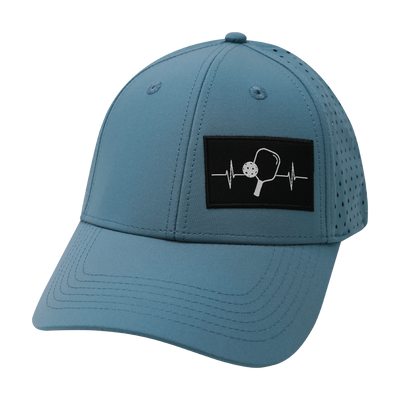 Pickleball - 6 Panel - Shallow Fit - Pony Tail - Light Blue - Laser Mesh (Unisex)