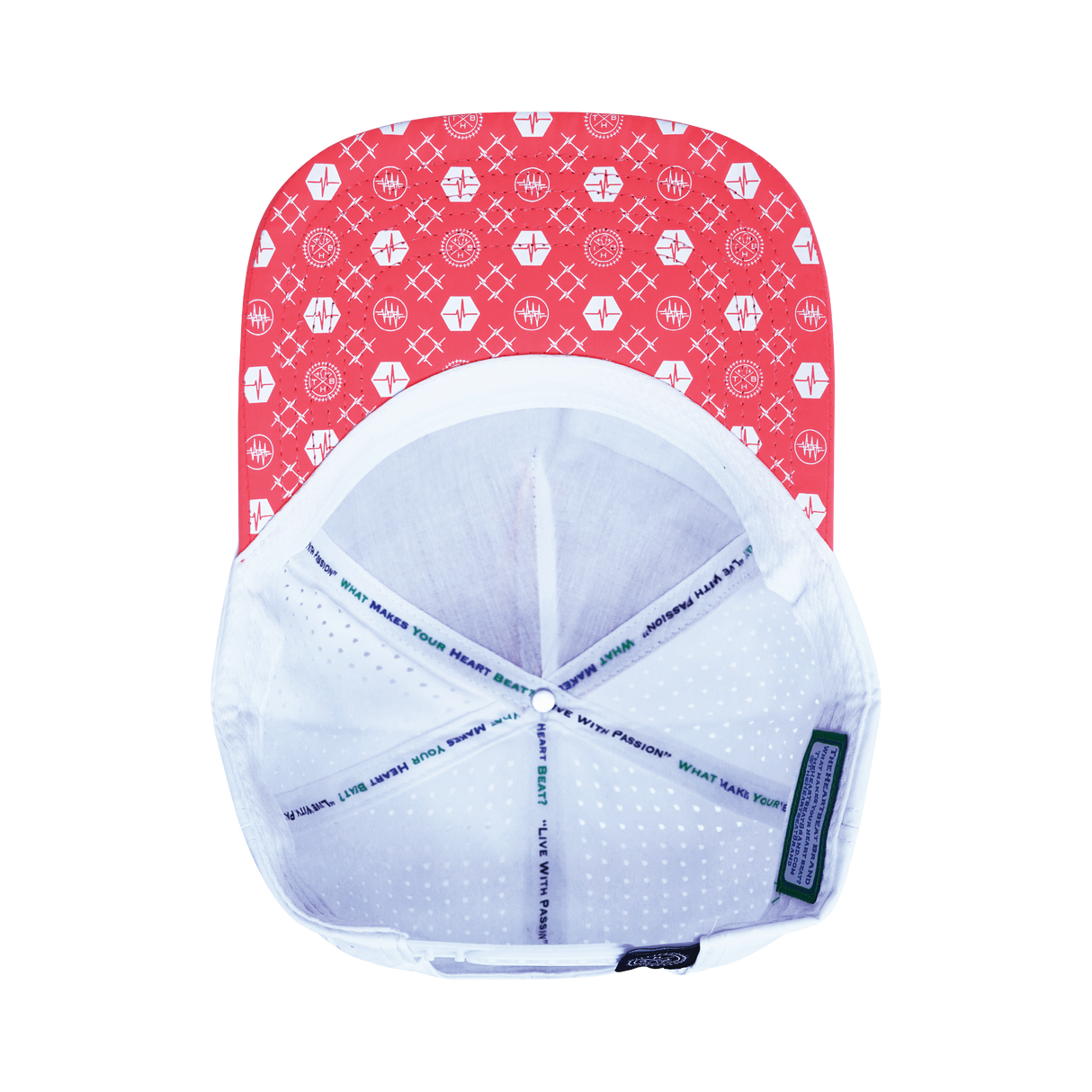 Pickleball - 5 Panel - Structured - Neon Peach / White - Laser Mesh (Unisex)