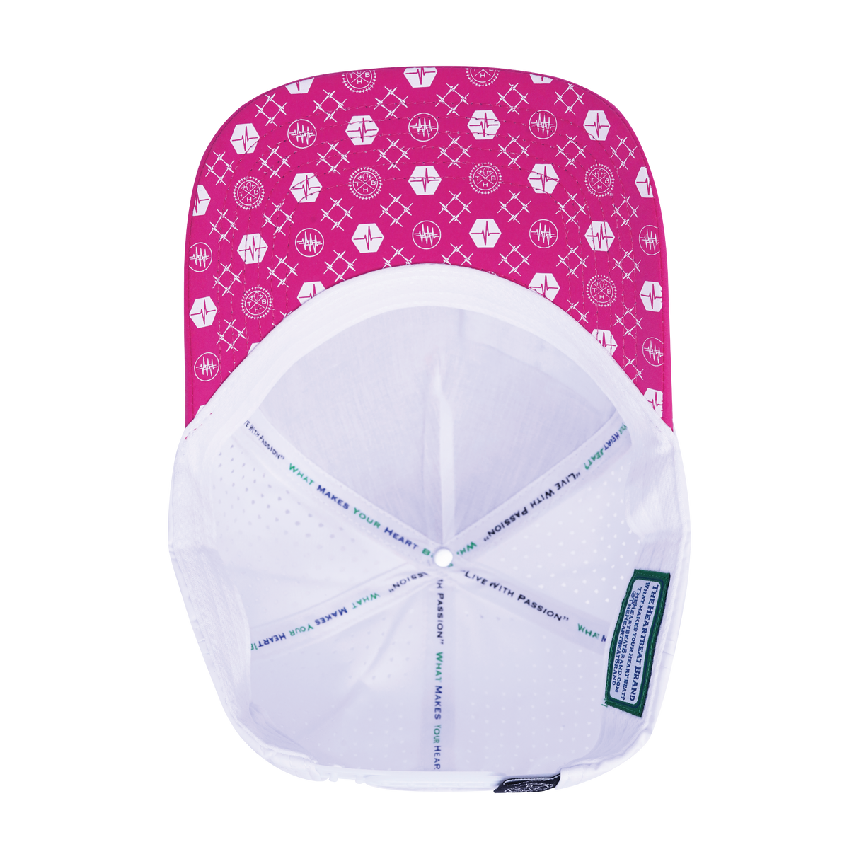 Pickleball - 5 Panel - Structured - Neon Pink / White - Laser Mesh (Unisex)