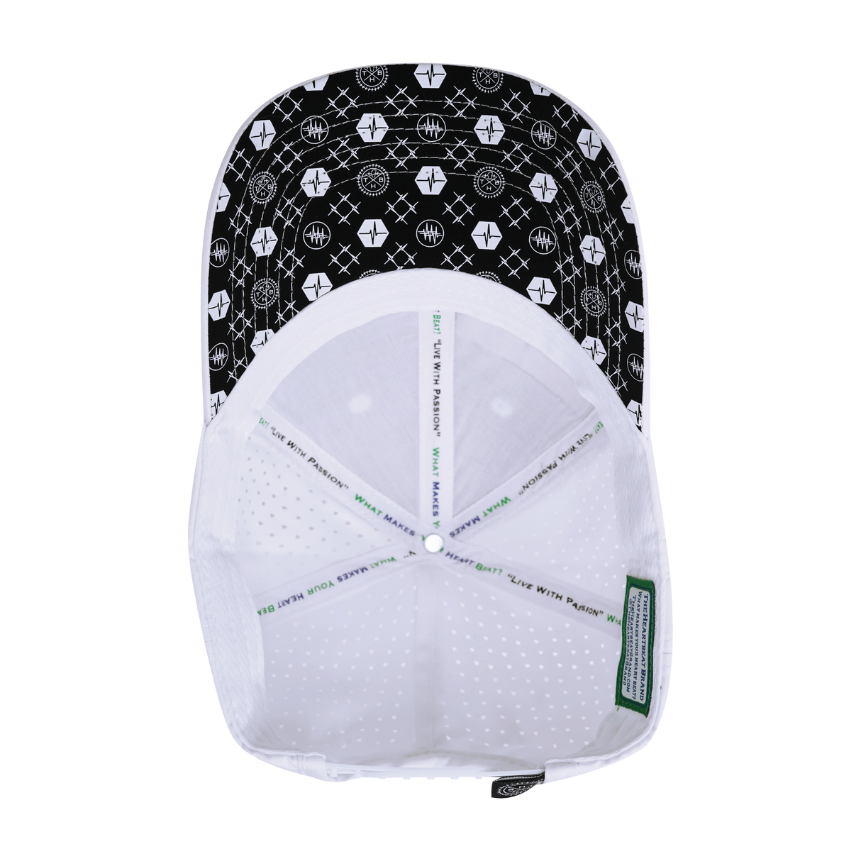 Pickleball - 6 Panel - Shallow Fit - Pony Tail - White - Laser Mesh (Unisex)
