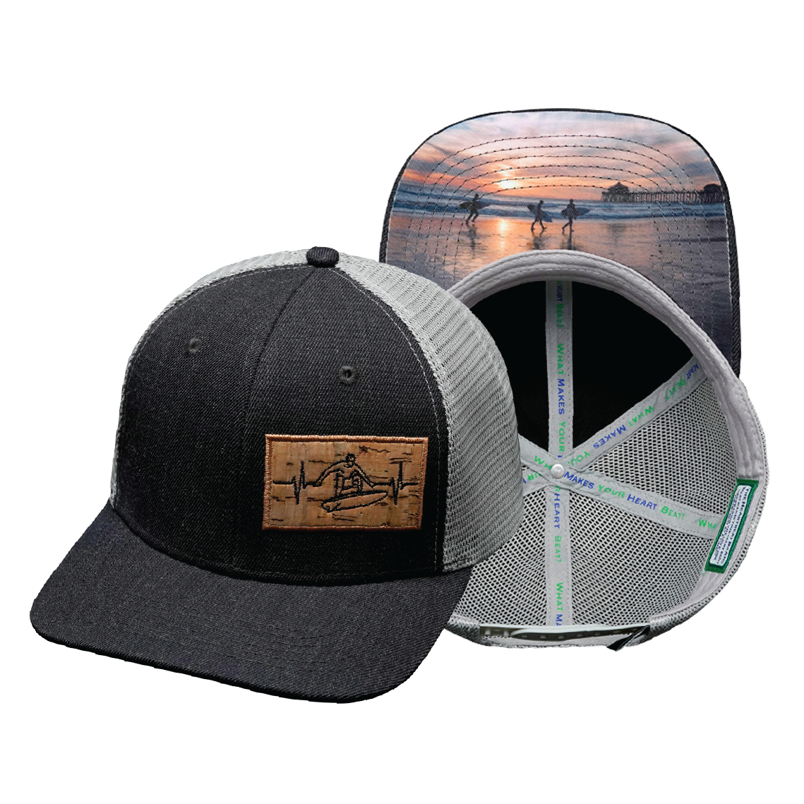 Surf - 6 Panel - Charcoal / Gray - Trucker Mesh (Unisex)