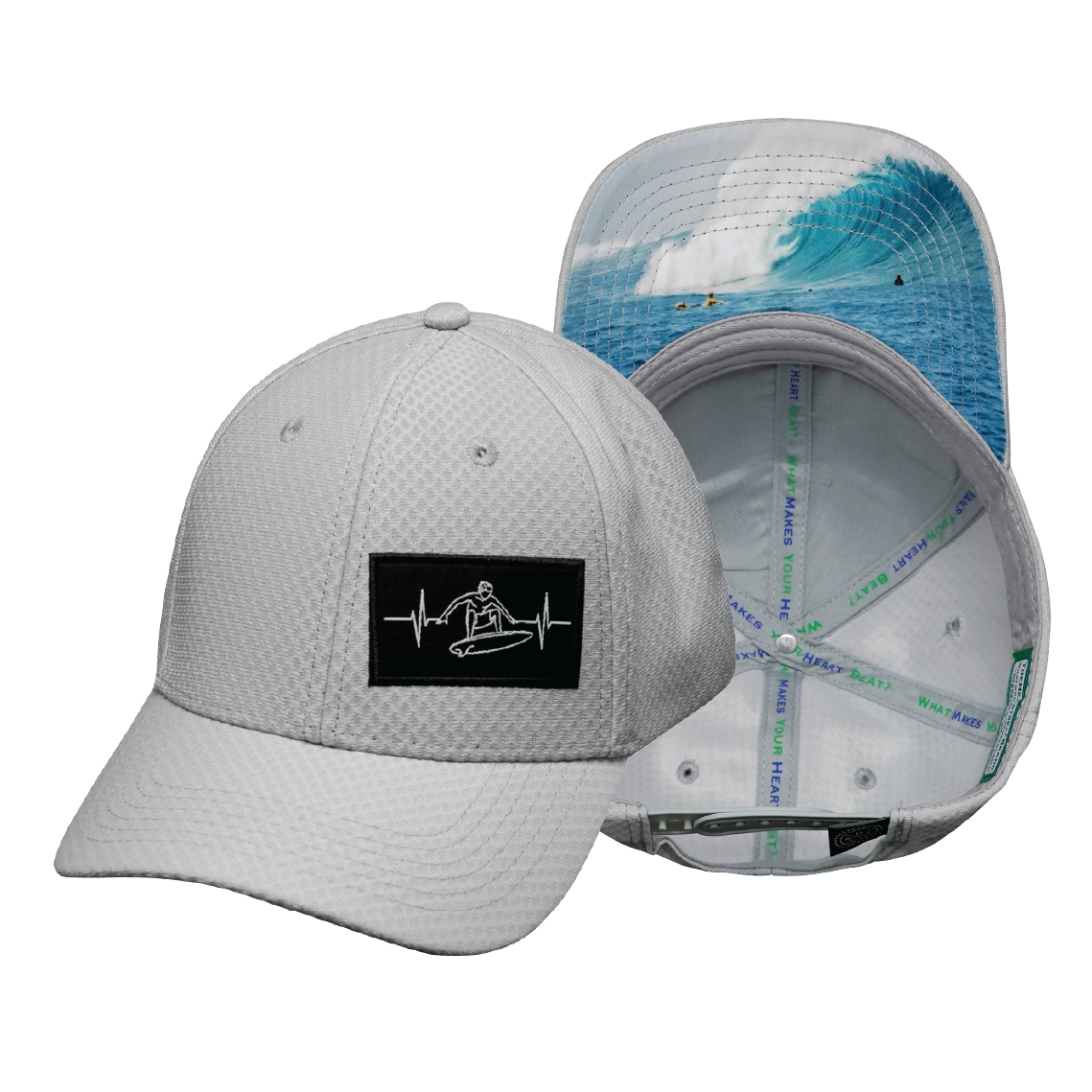 Surf - 6 Panel - AirMesh - Athletic Fit - Gray - Fabric Back (Unisex)