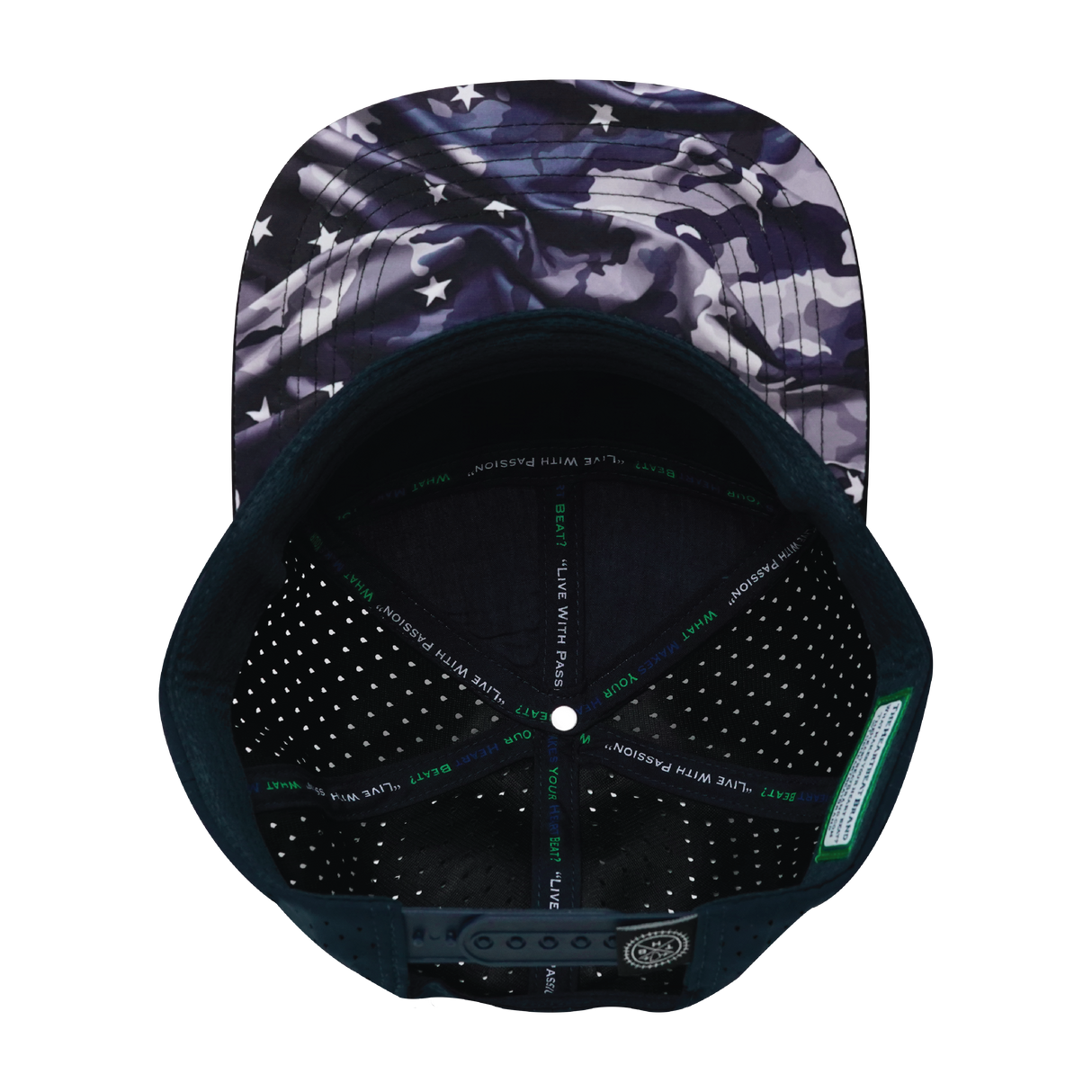 THB - 7 Panel - Patriots Night - Black / White / Navy - Laser Mesh (Unisex)