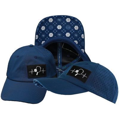 Pickleball - 6 Panel - Unstructured - Relaxed Fit - Navy - Laser Mesh (Unisex)