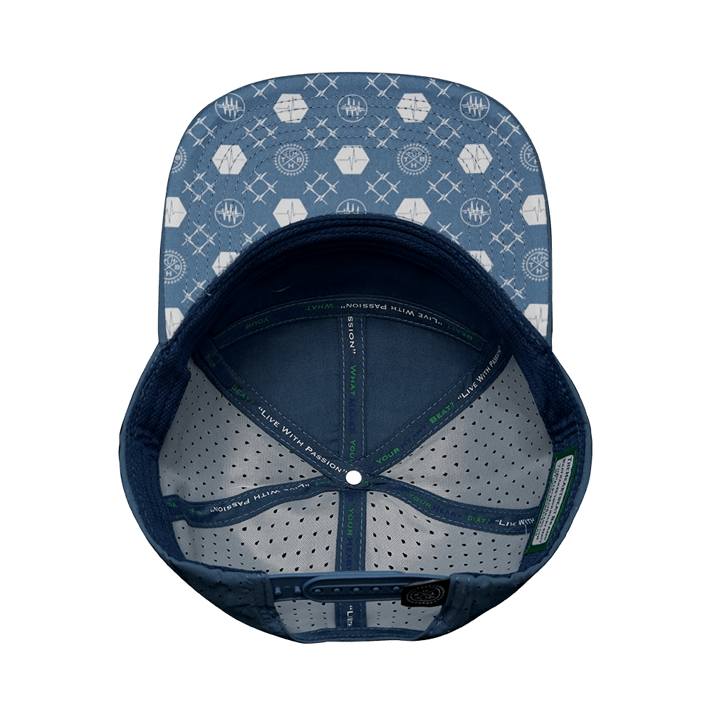 Pickleball Hat, Flat Bill, Snapback Hat, Light Blue, White, Aqua, Mens Hat, Womens Hat, Underbill Picture