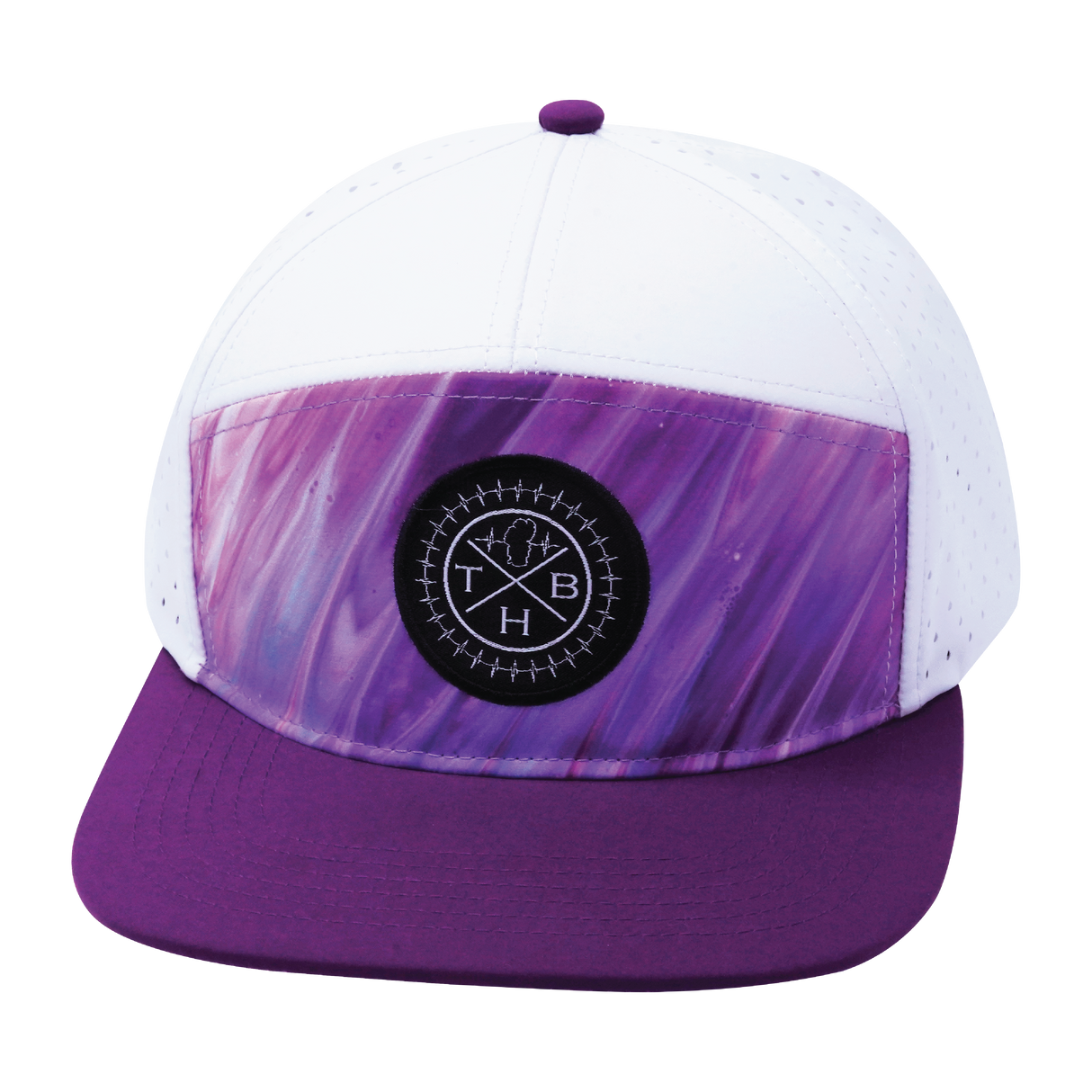 THB - 7 Panel - Purple Glaze - Purple / White - Laser Mesh (Unisex)