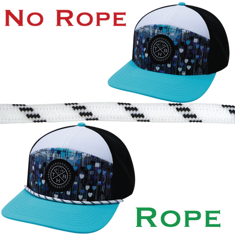 Hat Rope - White / Black - Dash (Case Of 10 Ropes) $30-$3ea