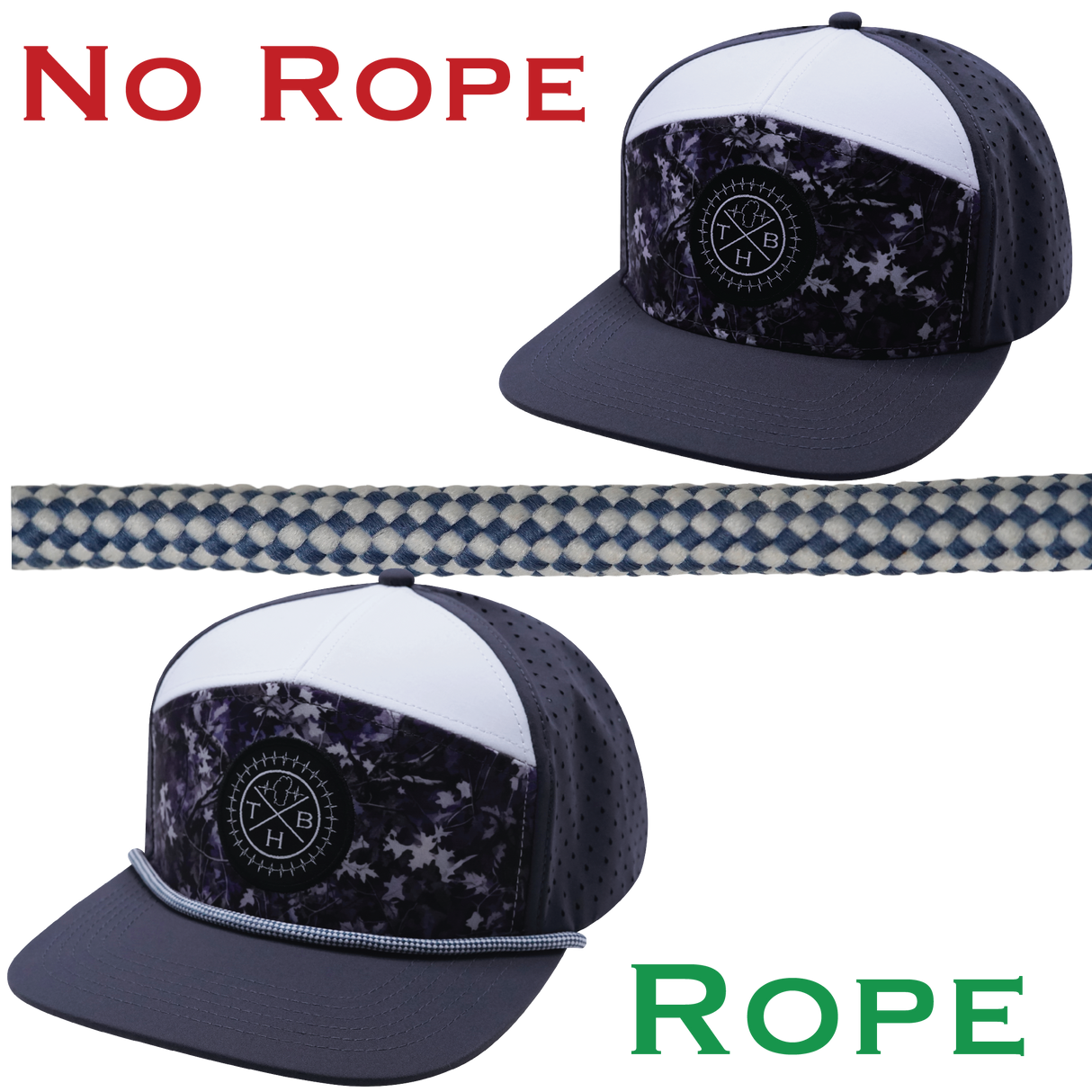 Hat Rope - White / Blue - Checkered (Case Of 10 Ropes) $30-$3ea