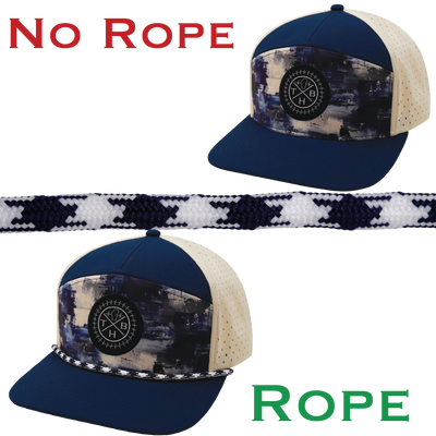 Hat Rope - White / Navy - Aztec (Case Of 10 Ropes) $30-$3ea