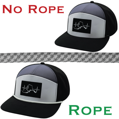 Hat Rope - White / Gray - Pixel (Case Of 10 Ropes) $30-$3ea