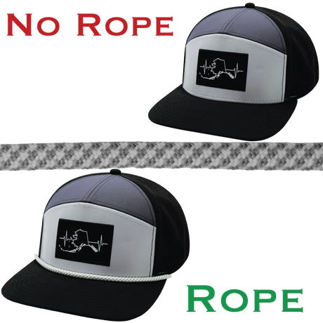 Hat Rope - White / Gray - Pixel (Case Of 10 Ropes) $30-$3ea