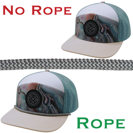 Hat Rope - Charcoal / White - Waves (Case Of 10 Ropes) $30-$3ea