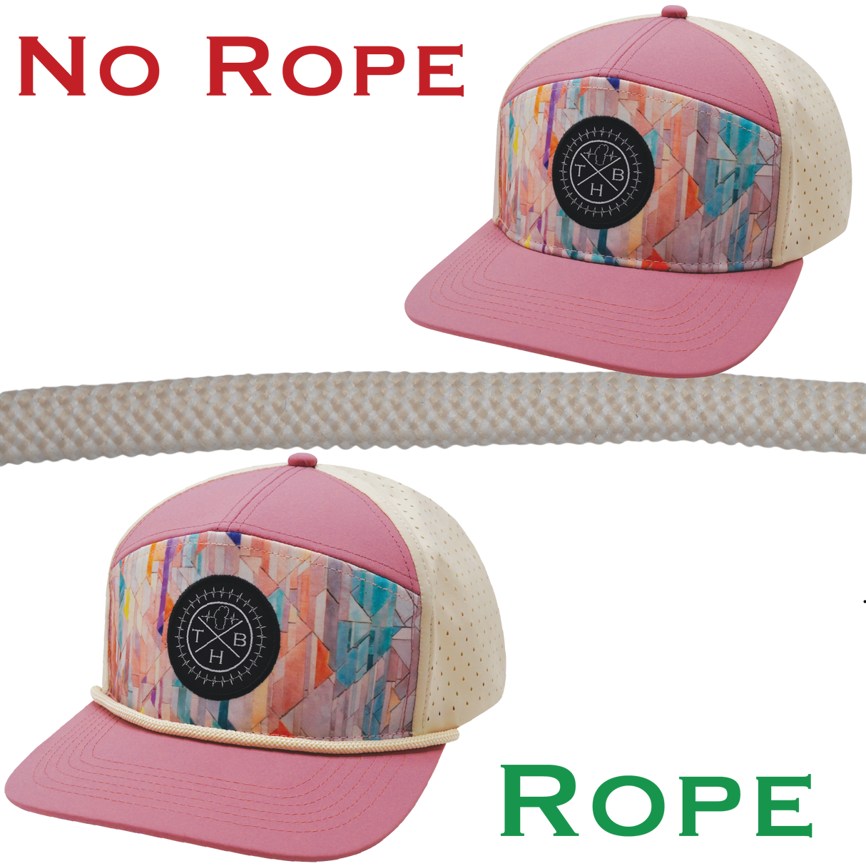 Hat Rope - Cream / White - Waves (Case Of 10 Ropes) $30-$3ea