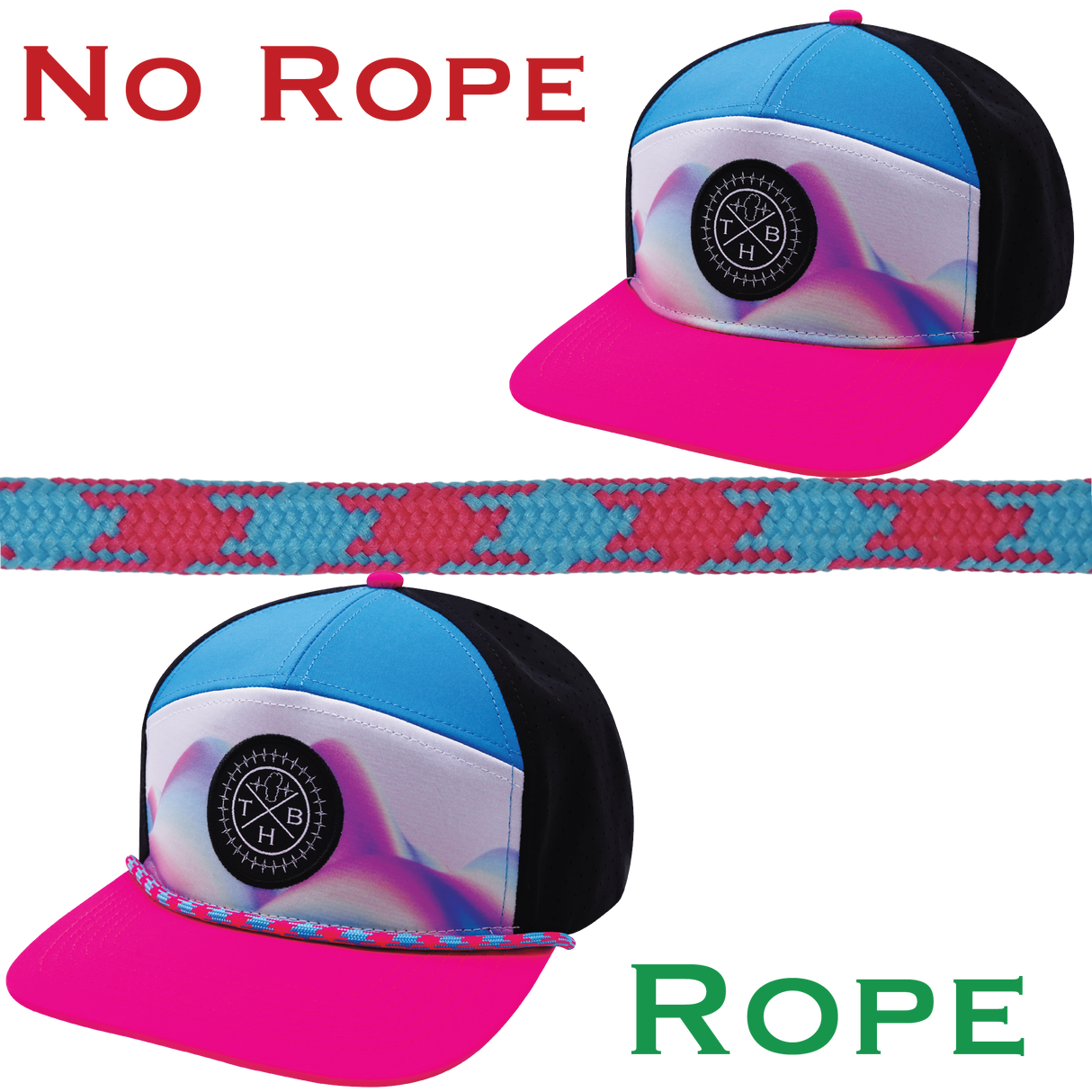 Hat Rope - Neon Blue / Neon Pink  - Aztec (Case of 10 Ropes) $30-$3ea