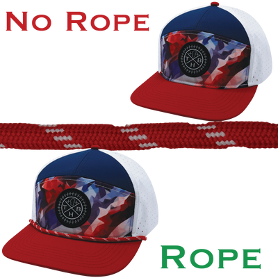 Hat Rope - Red / White - Dash (Case Of 10 Ropes) $30-$3ea