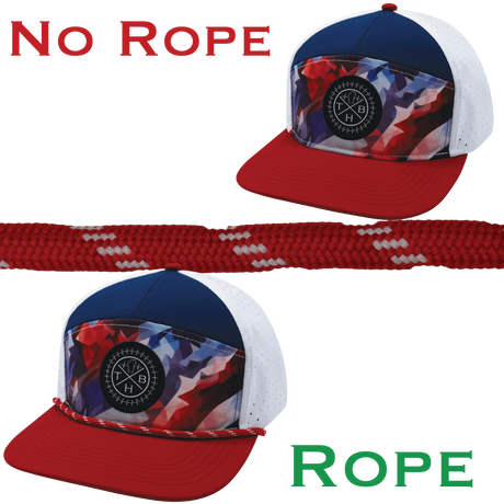 Hat Rope - Red / White - Dash (Case Of 10 Ropes) $30-$3ea