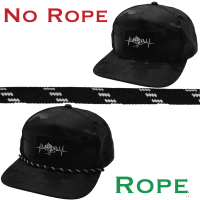 Hat Rope - Black / White - Dash (Case Of 10 Ropes) $30-$3ea