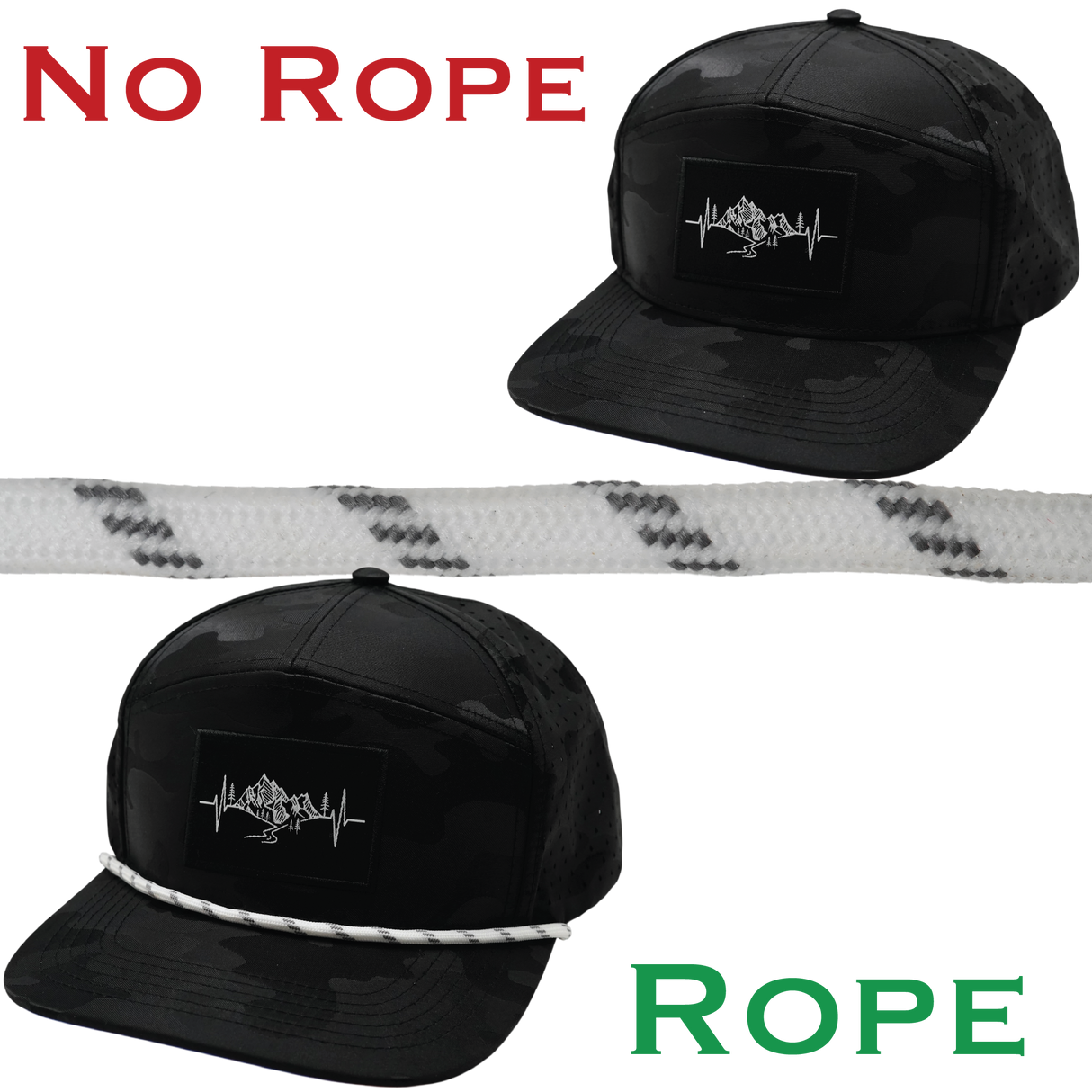 Hat Rope - White / Gray - Dash (Case Of 10 Ropes) $30-$3ea