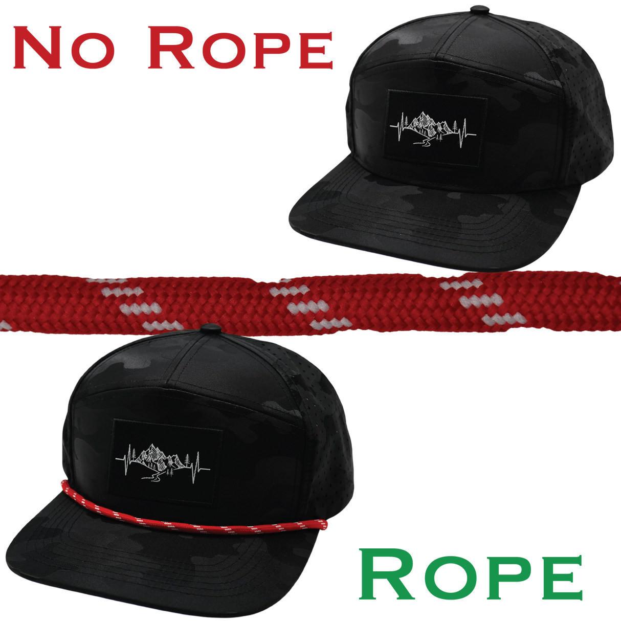 Hat Rope - Red / White - Dash (Case Of 10 Ropes) $30-$3ea