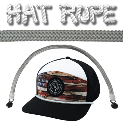 Hat Rope - Gray / White - Waves (Case Of 10 Ropes) $30-$3ea