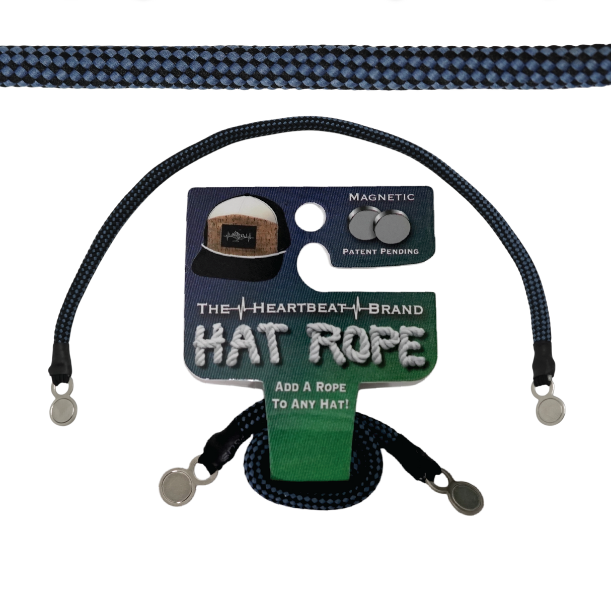Hat Rope - Black / Blue - Checkered (Case Of 10 Ropes) $30-$3ea