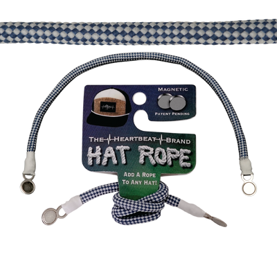 Hat Rope - White / Blue - Checkered (Case Of 10 Ropes) $30-$3ea
