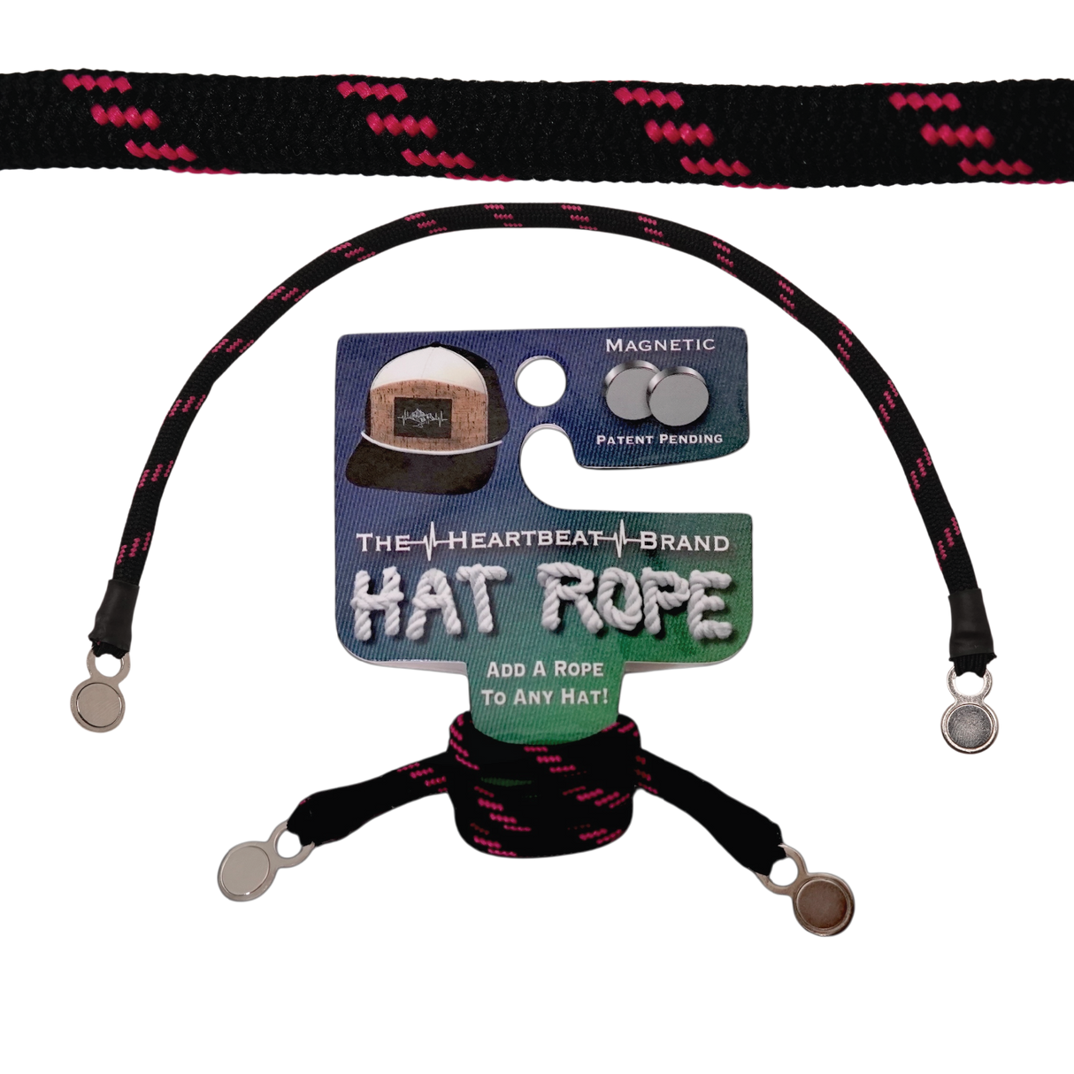 Hat Rope - Black / Neon Pink - Dash (Case Of 10 Ropes) $30-$3ea