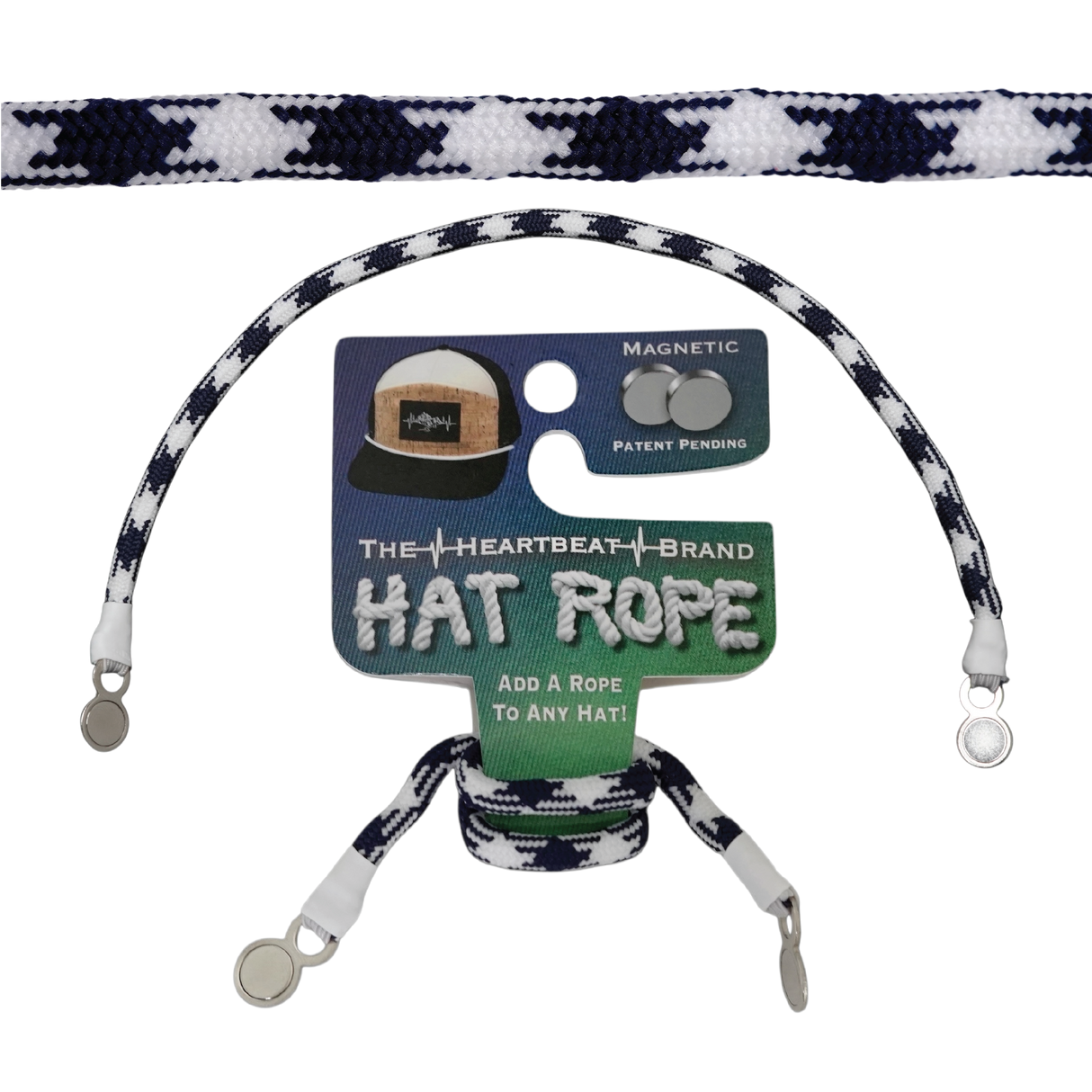 Hat Rope - White / Navy - Aztec (Case Of 10 Ropes) $30-$3ea