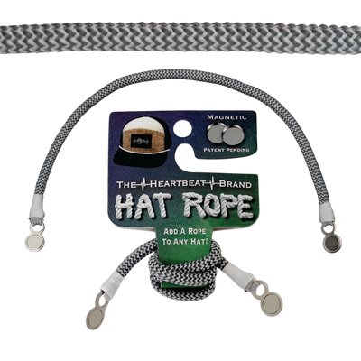 Hat Rope - Charcoal / White - Waves (Case Of 10 Ropes) $30-$3ea
