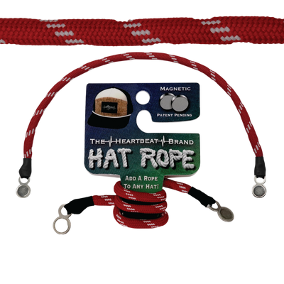 Hat Rope - Red / White - Dash (Case Of 10 Ropes) $30-$3ea