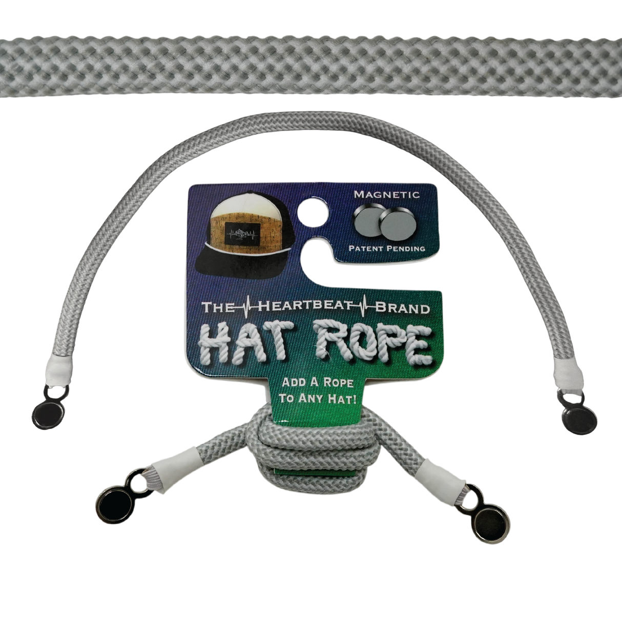 Hat Rope - Gray / White - Waves (Case Of 10 Ropes) $30-$3ea