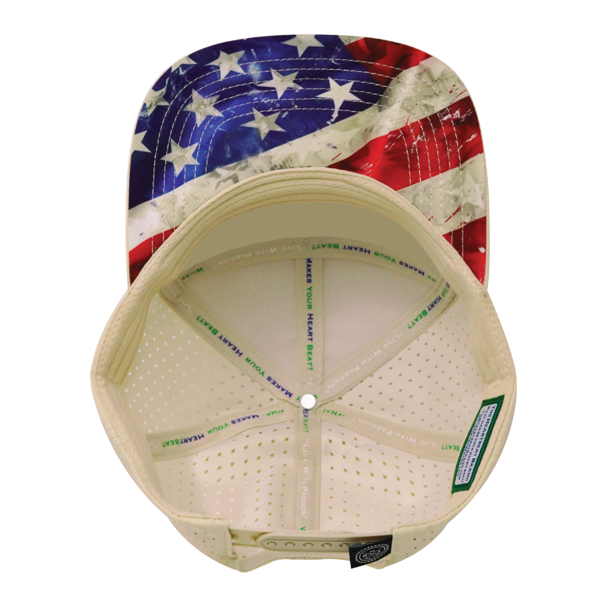 THB - 7 Panel - Rugged Flag - Cream - Laser Mesh (Unisex)