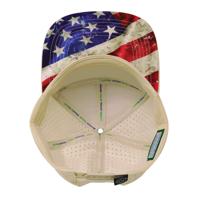 THB - 7 Panel - Rugged Flag - Cream - Laser Mesh (Unisex)